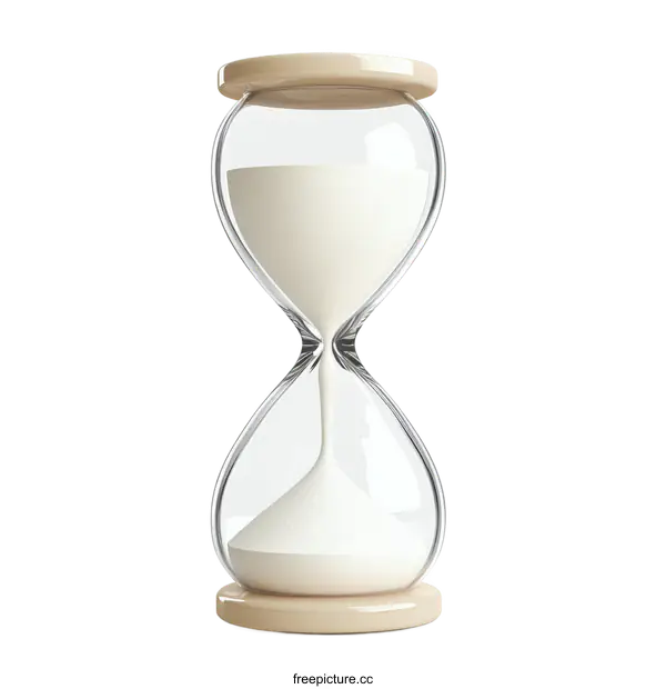 [Transparent Background PNG]Elegant Hourglass with Flowing Sand