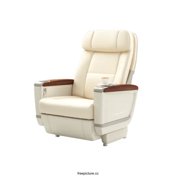 [Transparent Background PNG]Luxury Airplane Seat Design with Modern Style