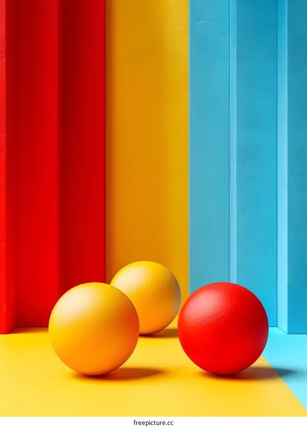 Colorful Spheres on Vibrant Background