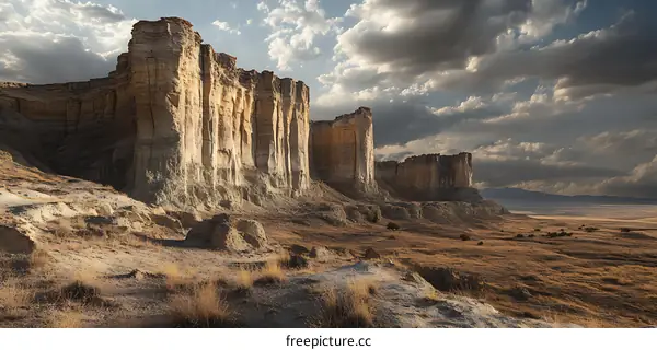 Dramatic Sunset Over Canyon Walls