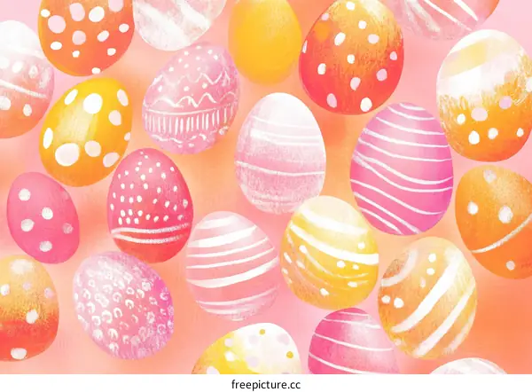 Colorful Easter Eggs Pattern Design