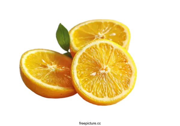 [Transparent Background PNG]Close-up of Fresh Citrus Slices