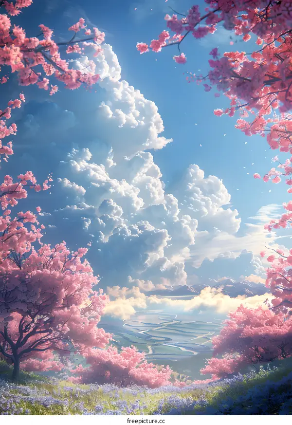 Cherry Blossoms in the Valley