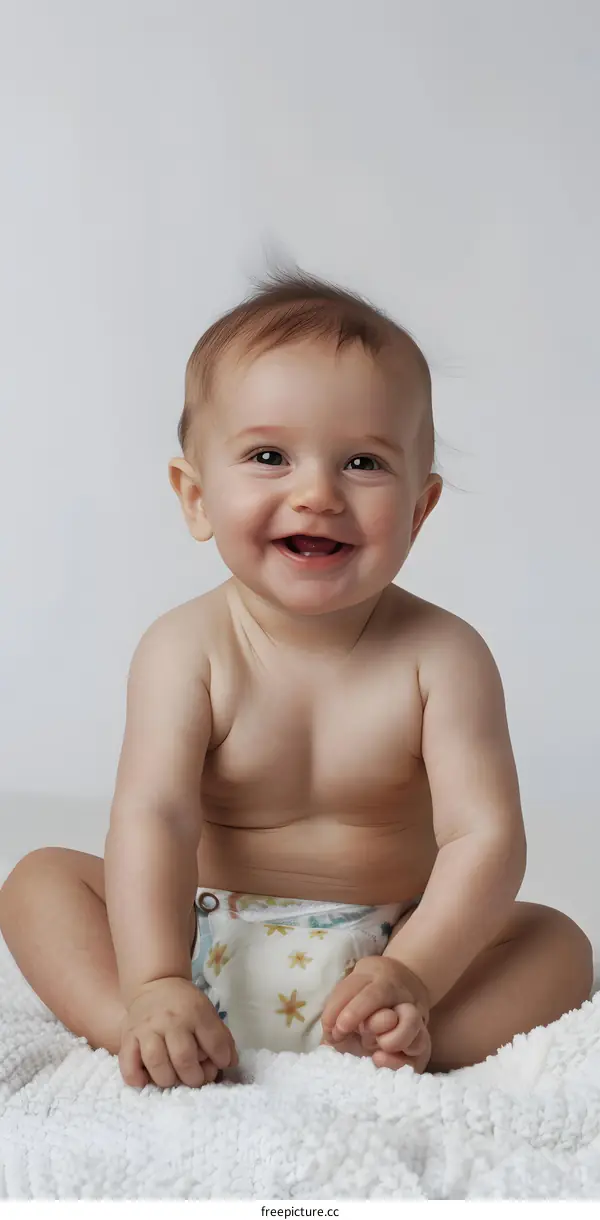 Portrait of a smiling baby