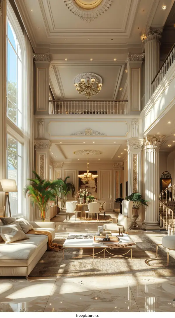 Luxurious Interior Decor of an Opulent Mansion