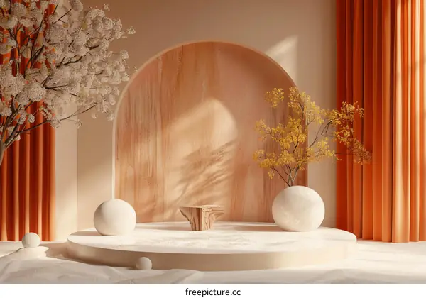 Modern Minimalist Aesthetic Display Product Presentation