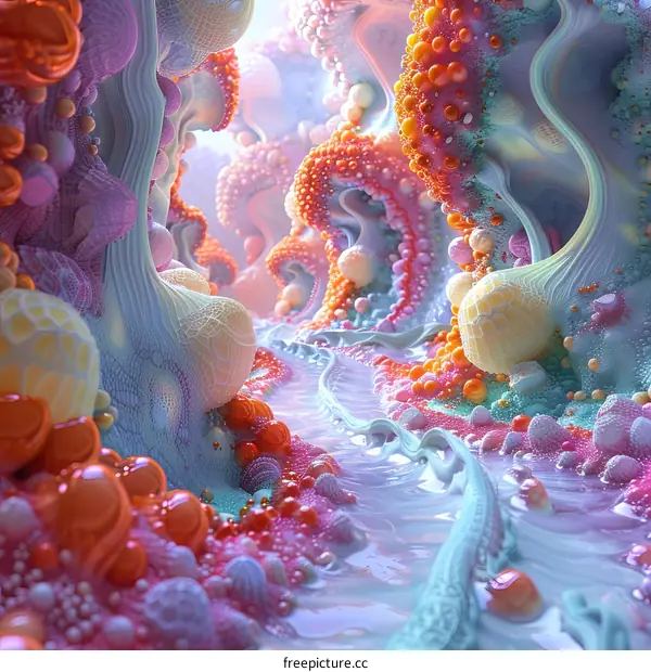 Alien Landscape with a Vibrant River