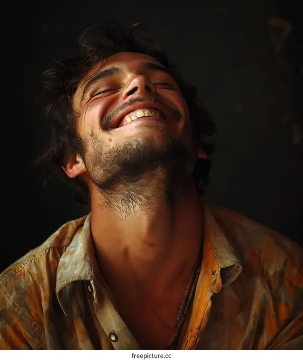 Close Up Portrait of a Smiling Man