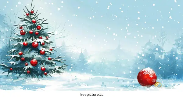 Winter Wonderland Holiday Illustration