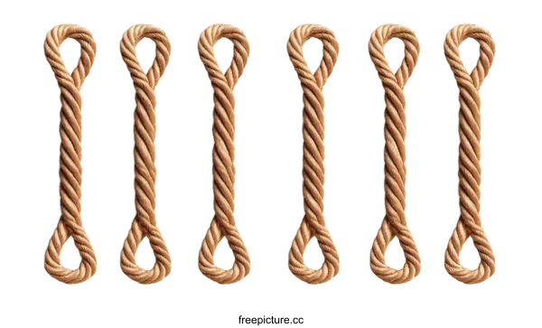 [Transparent Background PNG]Beige Twisted Rope Design Elements
