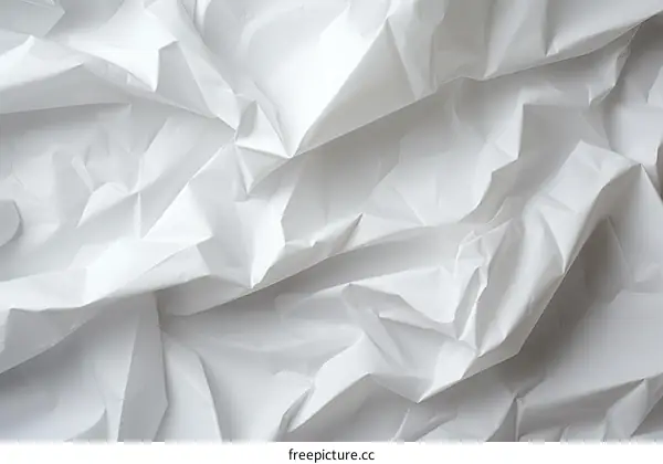 White crumpled paper texture