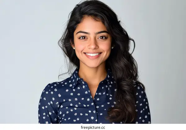 Portrait of a Beautiful Woman Smiling