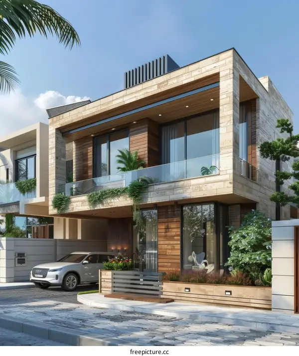 Modern Townhouse with Courtyard Gardens