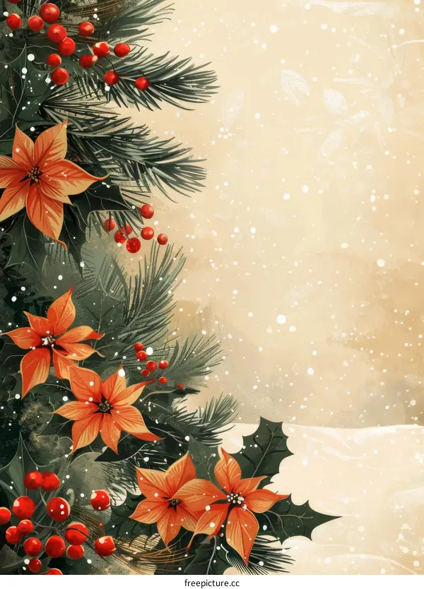 Christmas Floral Decoration with Plants