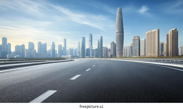 Cityscape Highway Panorama Modern Architecture