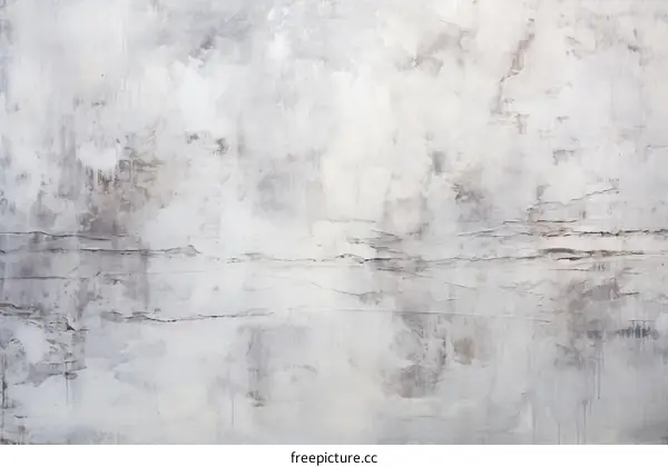 Grey white abstract painting background with brush strokes and cracks