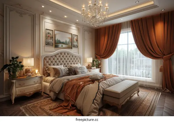 Luxury Bedroom Interior Design Illustration