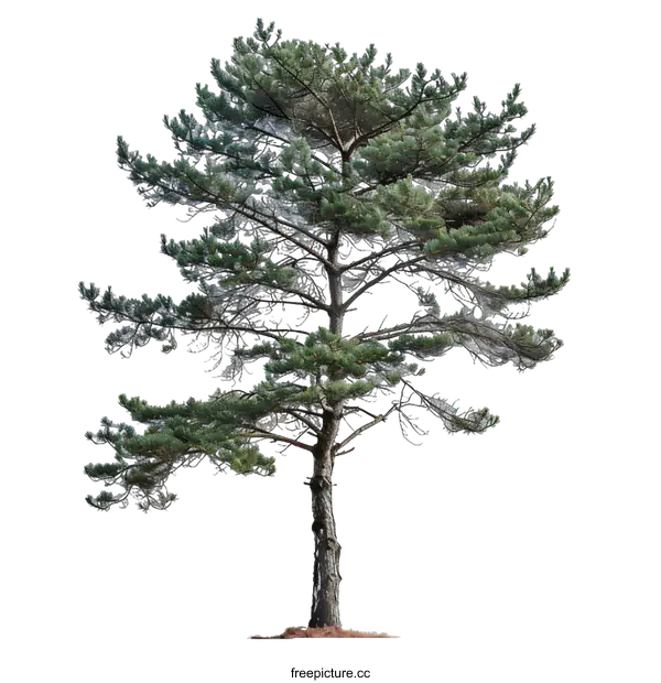 [Transparent Background PNG]Isolated Pine Tree on White Background