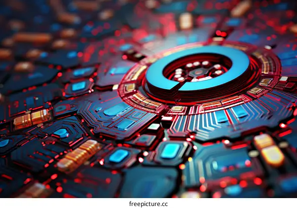 futuristic circuit board technology background