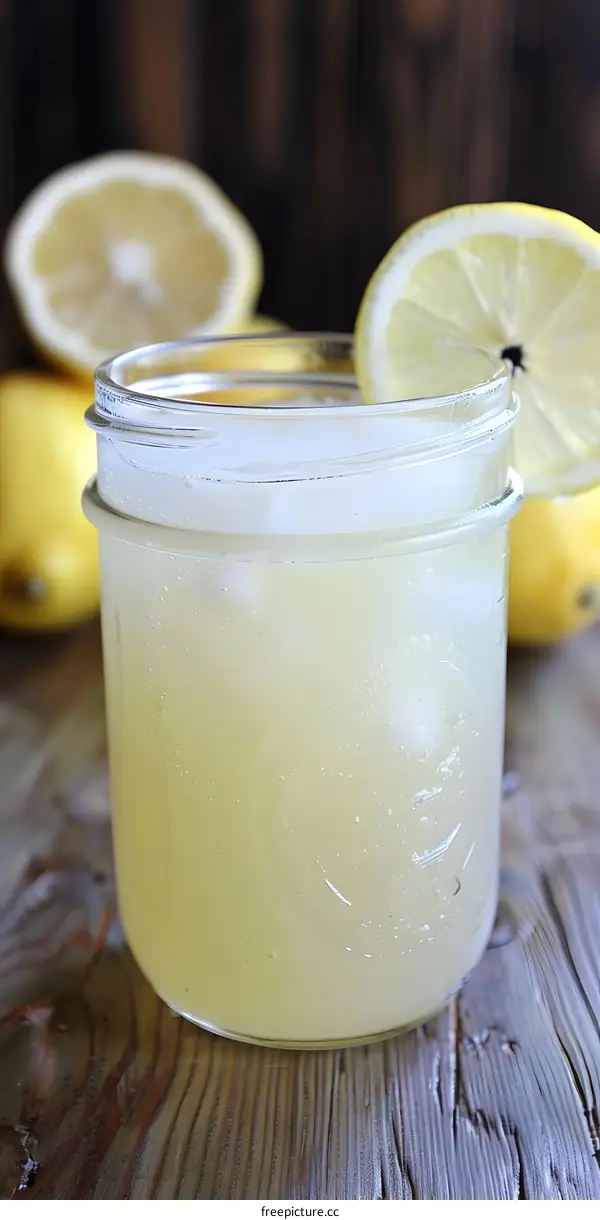 Glass of Lemonade With Lemon Slices