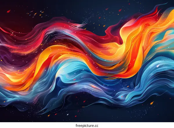 Colorful Abstract and Dynamic Flames Background