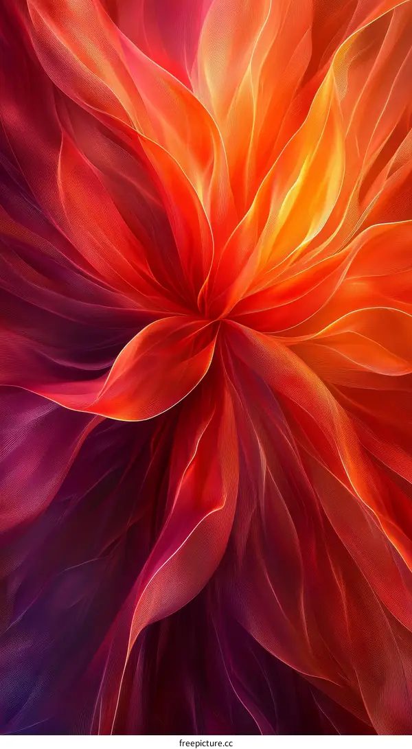 Abstract Flame Flower Illustration