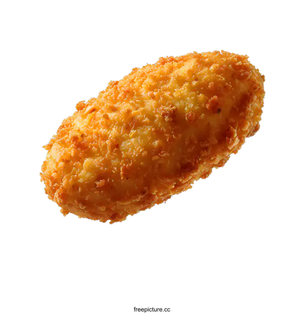 [Transparent Background PNG]Crispy Fried Chicken Cutlet on White Background