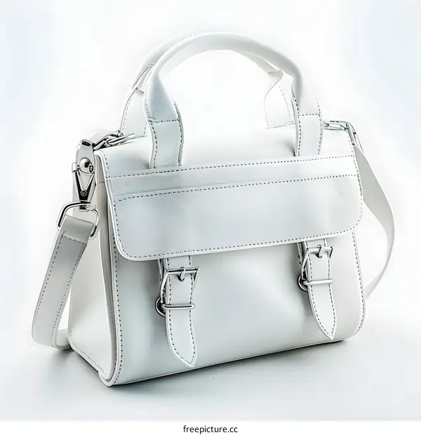 White Leather Messenger Bag Design