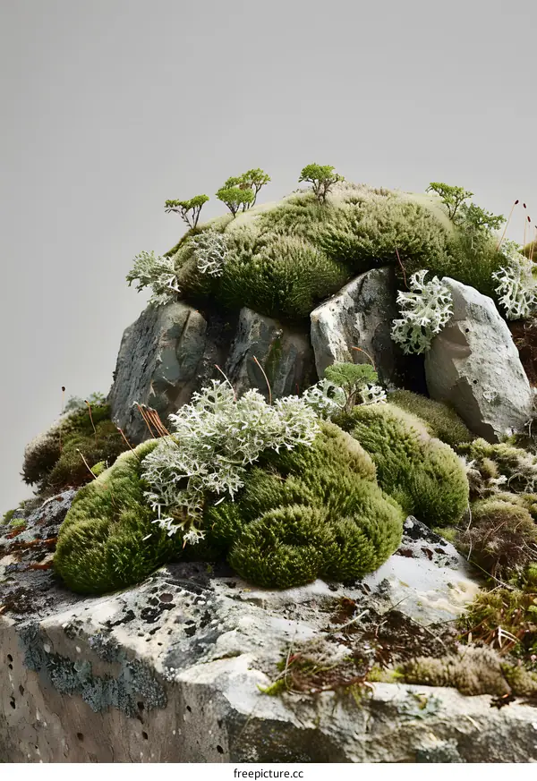 Close Up of Moss Covered Rocks