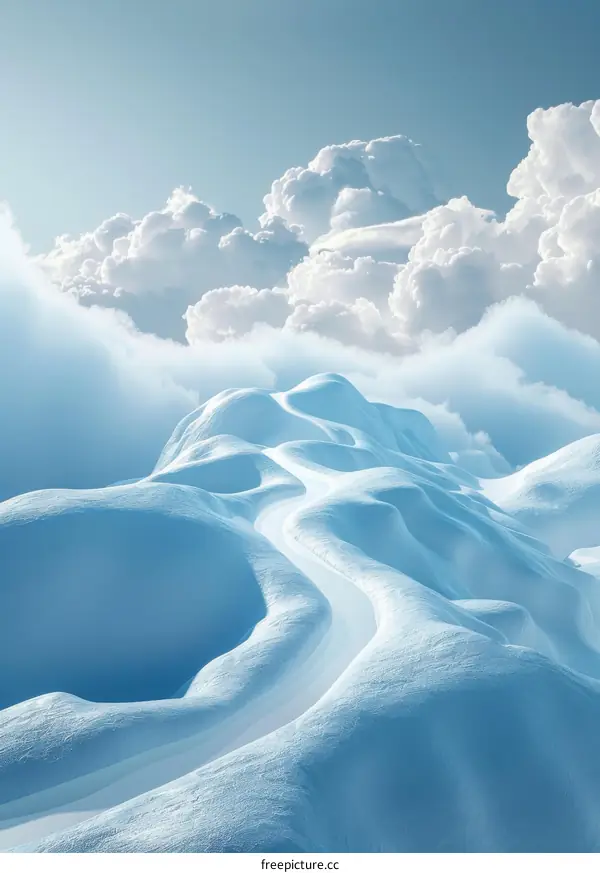 Majestic Glacier Snow Mountain Landscape