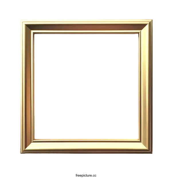 [Transparent Background PNG]Golden Picture Frame Elegant Design