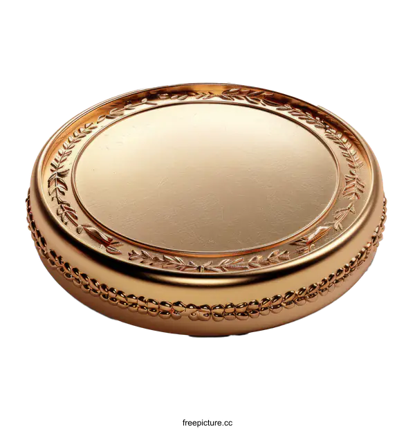 [Transparent Background PNG]Golden podium with laurel wreath design