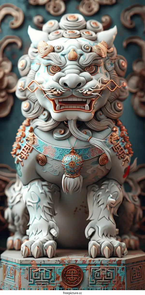 Jade Foo Dog Statue | Mythical Beast Statue