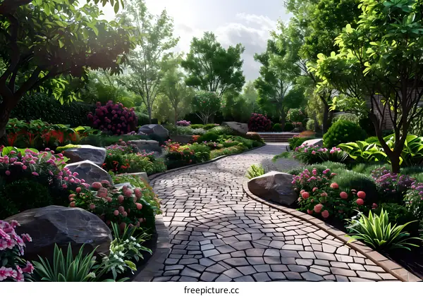 Garden landscape design renderings