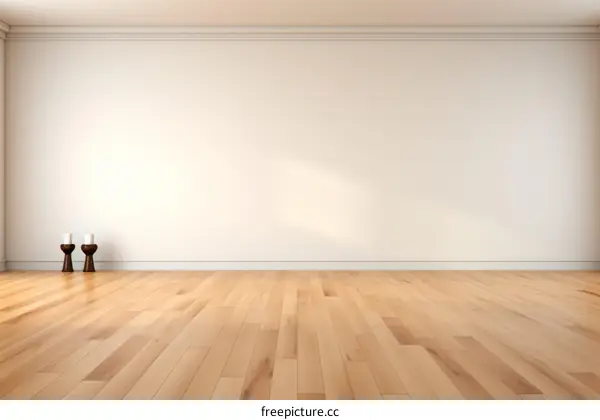 Bright and Airy Empty Room with Hardwood Floors and White Walls