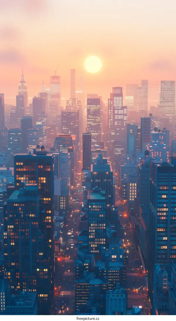 Metropolis under the Setting Sun