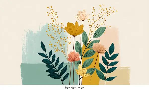 Abstract Floral Arrangement Artwork