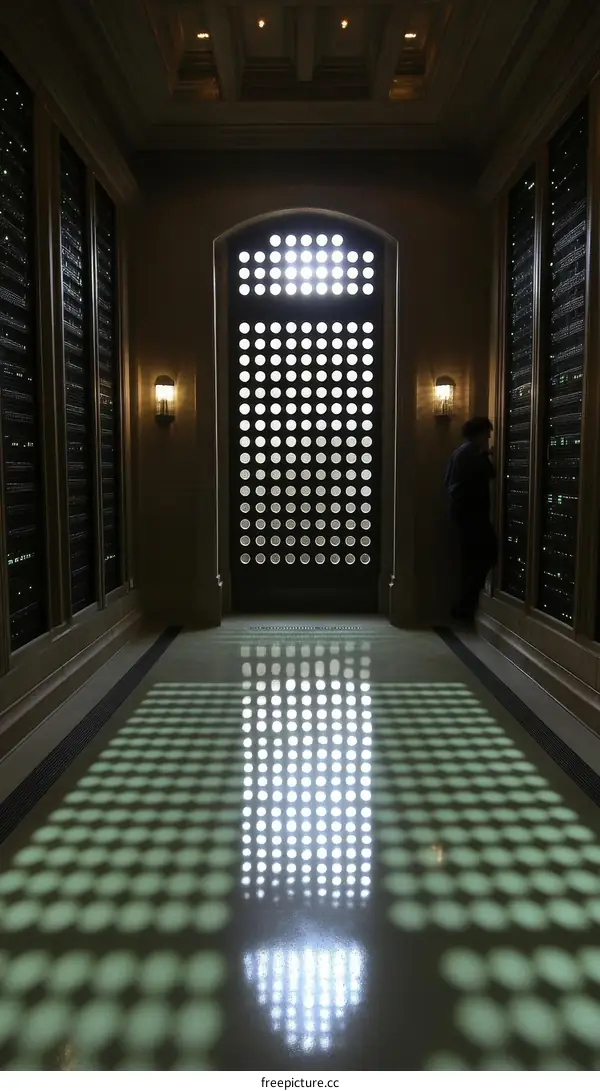 Elegant Interior Hallway with Architectural Detail