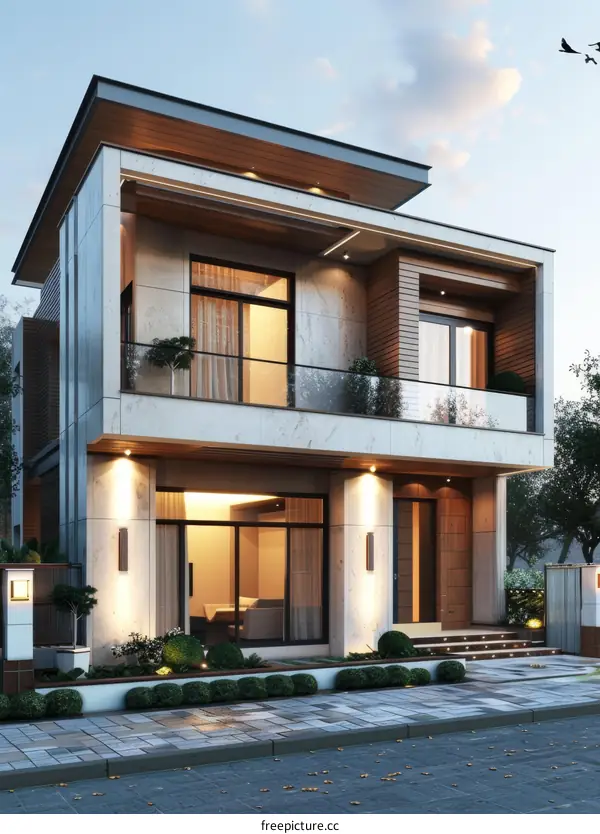 Modern House Exterior Design with Stylish Facade