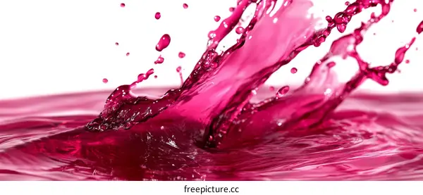 Stunning Splash of Deep Pink Liquid
