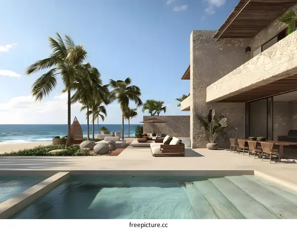 Tropical Villa with Infinity Pool and Ocean View