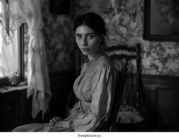 portrait of a woman in a chair