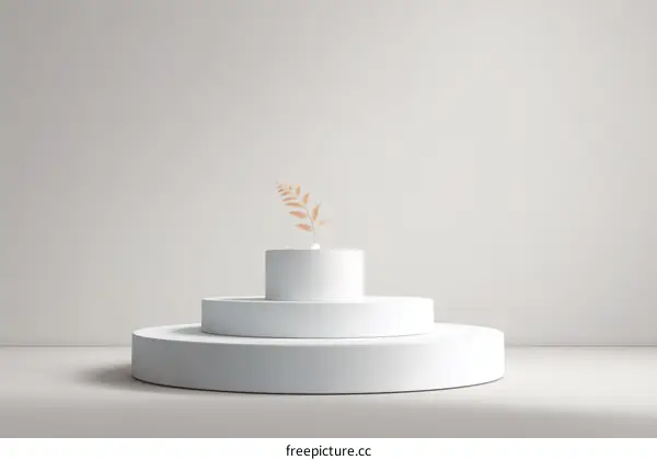 Modern Minimalist White Product Display Stand