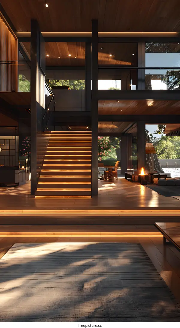 Staircase in a modern house