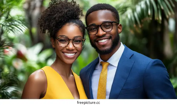 Business Professionals Smiling Outdoor Portrait