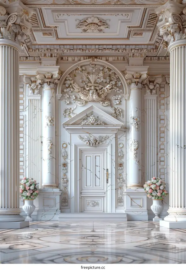 Elegant Classical Interior Design Illustration