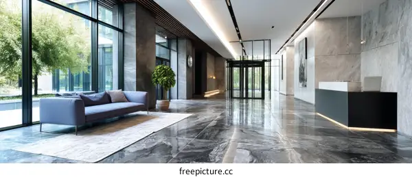 Modern Lobby in a Contemporary Building