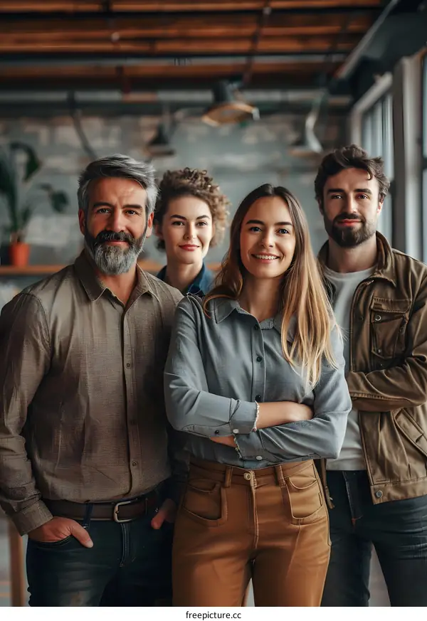 portrait of a group of people in a casual setting