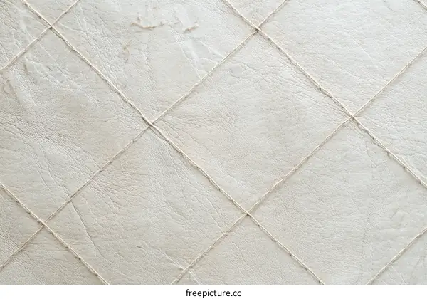 Beige Leather Texture with Diamond Stitching