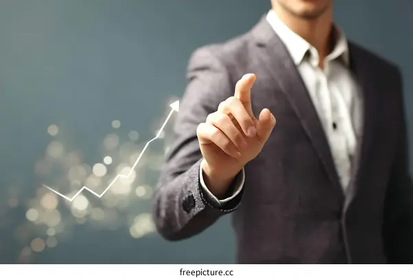 Business Growth Illustration with Person